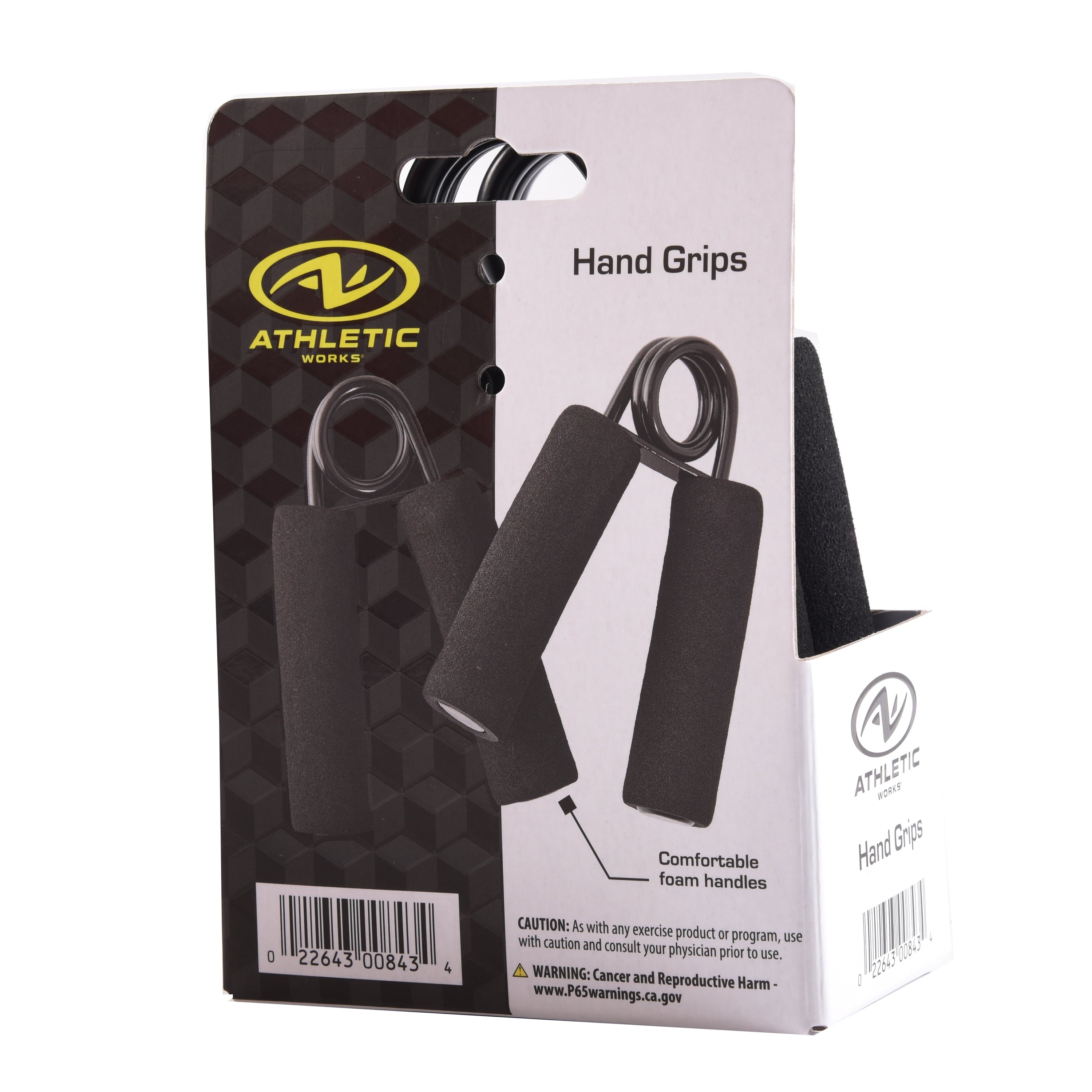 Hand Grips, Steel Construction, Universal Size, 2-Pack, Black